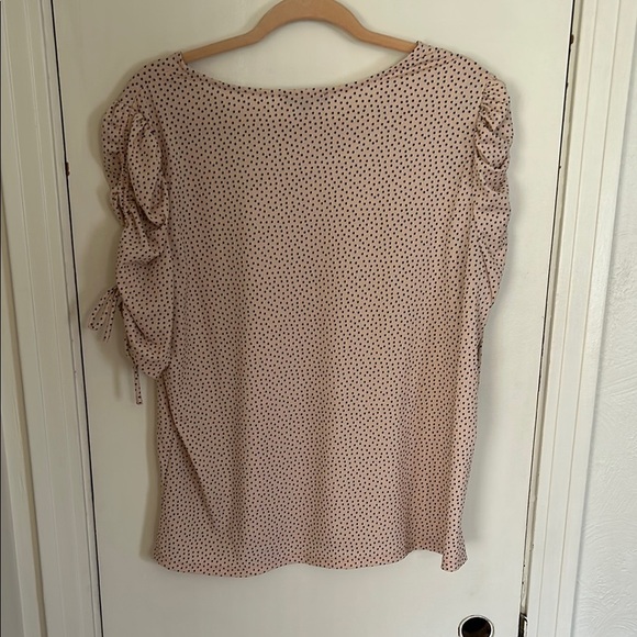 Adrianna Papell Pink Ruffled Blouse with Relaxed Fit - Picture 3 of 5